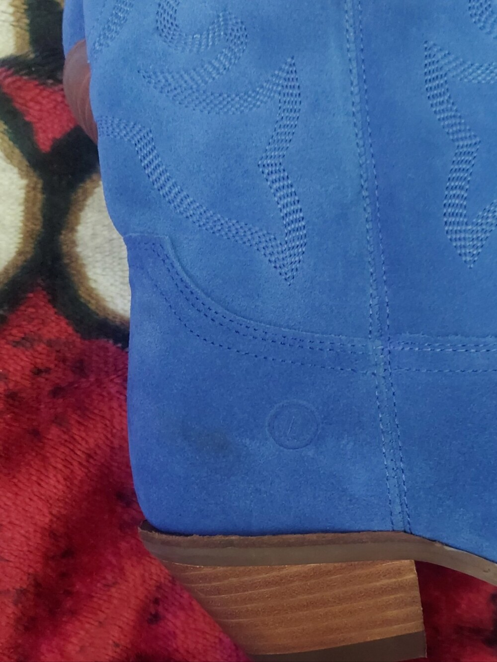 dingo Blue Suede Western Cowboy Boots for Women - Picture 3 of 3